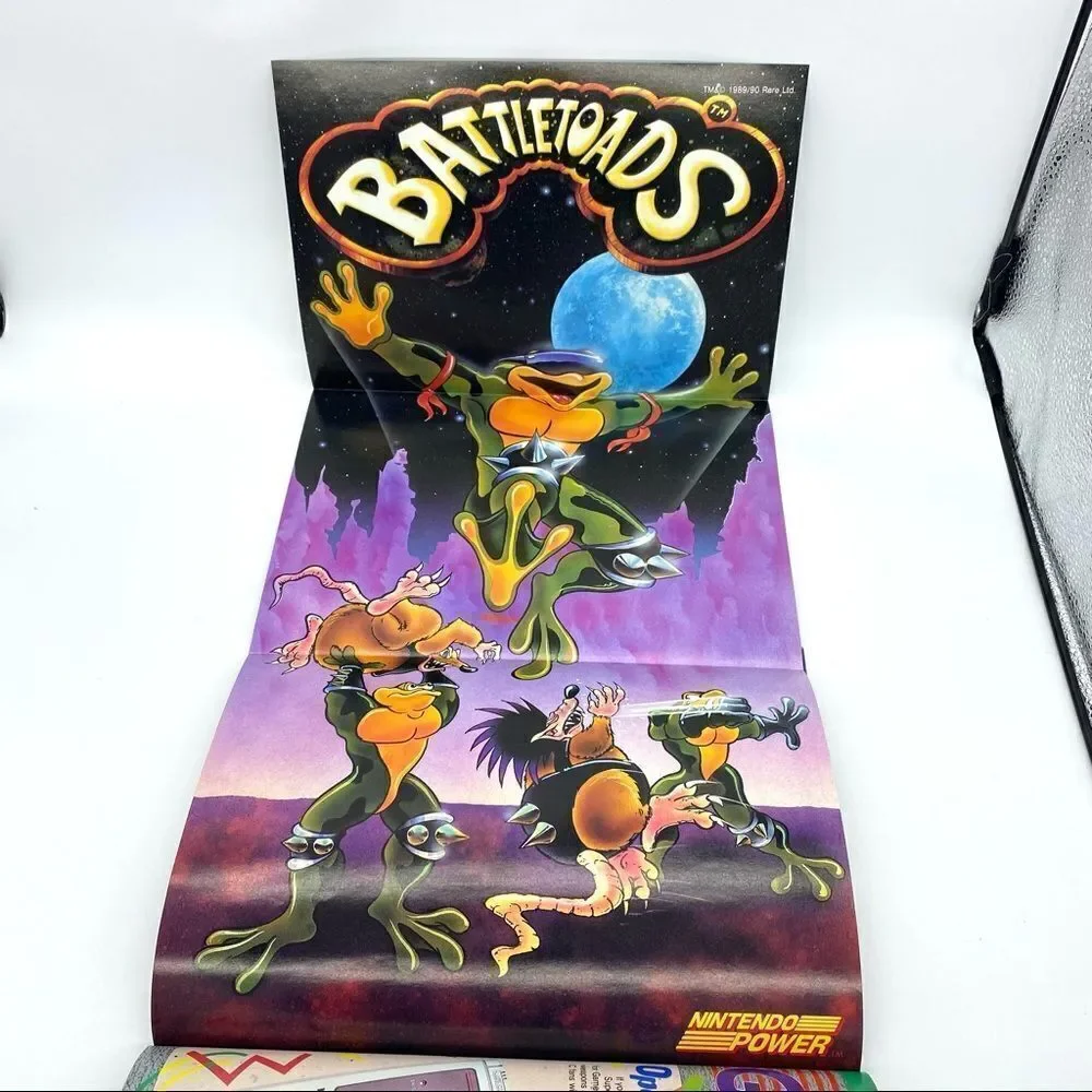 Nintendo Power Magazine #22 Metal Storm With Battletoads Poster March 1991